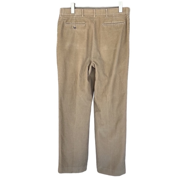 Haggar Men’s Wide Wale Corduroy Pleated Pants Tan Khaki 34x30 USA - Picture 5 of 12